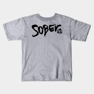 Sober with AA logo Kids T-Shirt